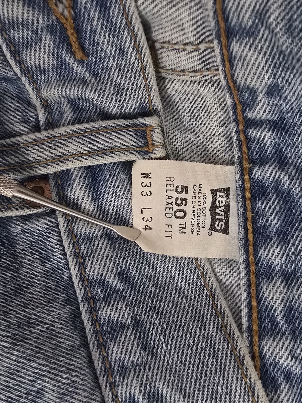 Vintage Levi's 550 Relaxed Fit Men’s Jeans - Light Blue / 90s Cotton